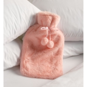 QDStores  Hamilton McBride Pink Rabbit Fur Hot Water Bottle