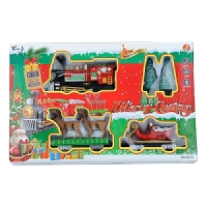 QDStores  Train Set Christmas Decoration Red