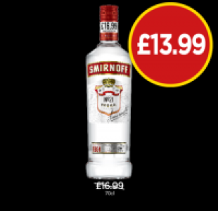 Smirnoff Vodka £13.99