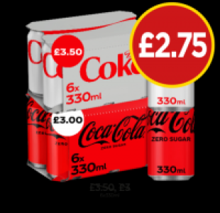 Diet Coke, Coca Cola Zero Sugar £2.75