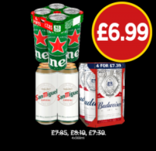 Heineken, San Miguel, Budweiser