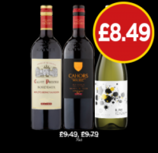 Calvet Prestige Bordeaux, Cahors Malbec, B.Ink