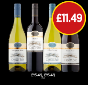 Oyster Bay Pinot Noir, Merlot, Sauvignon Blanc, Chardonnay