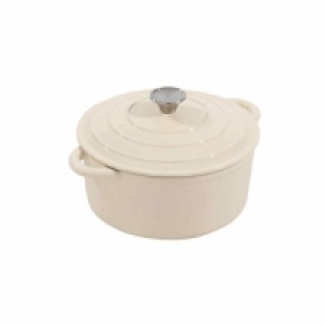 Robert Dyas 26Cm Cast Iron Casserole Pan - Cream £39.99