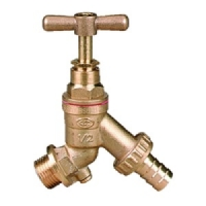 Plasson Bib Tap Hose Union With Check Valve 12mm