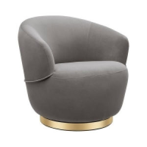 Roly Round Swivel Tub Chair - Grey