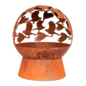 Homebase  La Hacienda Oxidised Fire Globe - Rust