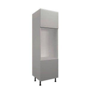 High Gloss Slab Grey Double Oven Tower