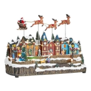 Christmas Village & Flying Sleigh LED Christmas Decoration £30.00