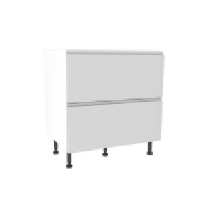Handleless White Gloss 800mm Pan Drawer Premium Unit