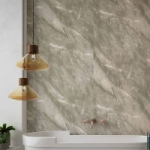 Panel Company Large Dark Grey Marble Shower Panel