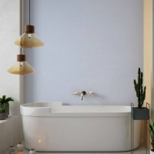 Homebase  Panel Company Large White Rainbow Drop Shower Panel