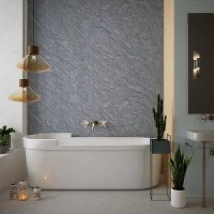 Panel Company Large Grey Slate Matt Shower Panel