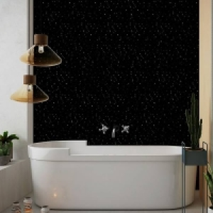 Panel Company Large Black Sparkle Shower Panel