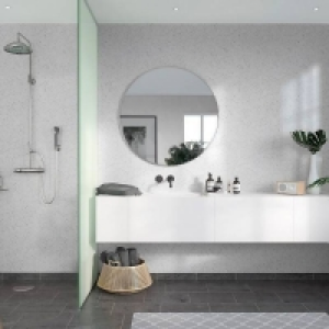 Homebase  Panel Company Large White Sparkle Shower Panel