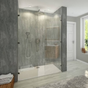 Panel Company Large Brushed Silver Shower Panel