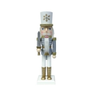 Silver Wooden Nutcracker Christmas Decoration - 36cm £11.00