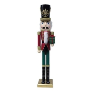 Red Wooden Nutcracker Christmas Decoration - 80cm