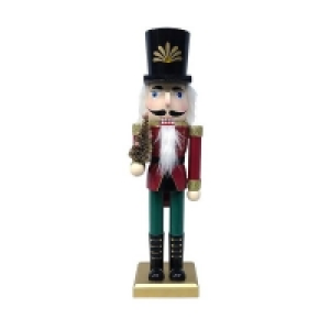 Red Wooden Nutcracker Christmas Decoration - 36cm £11.00