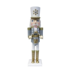Silver Wooden Nutcracker Christmas Decoration - 50cm £15.00