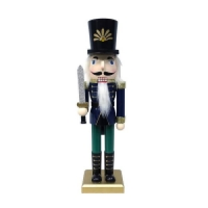 Blue Wooden Nutcracker Christmas Decoration - 36cm £11.00