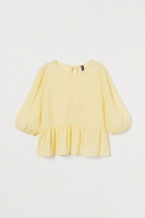 HM  Puff-sleeved blouse