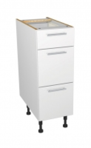 Wickes  Wickes Orlando White Gloss Slab Drawer Unit - 300mm