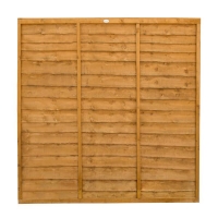 Homebase  Forest Larchlap Lap 1.8m Fence Panel - Pack of 4