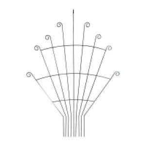 Agriframes Peacock Garden Trellis - W 1m x H 1.25m - Black