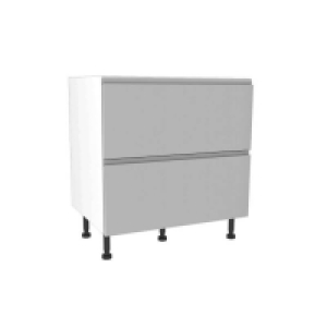 Handleless Grey Gloss 800mm Pan Drawer Premium Unit