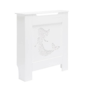 Childrens Radiator Cover with Mermaid Design in White