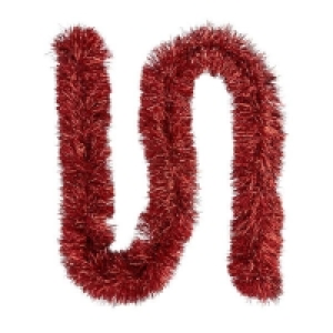 Red Luxury Christmas Tree Tinsel - 2m