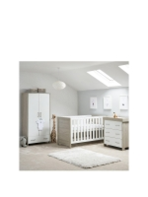 LittleWoods Obaby Nika 3-Piece Room Set - Grey Wash/White