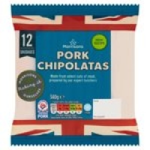 Morrisons  Morrisons 12 Butchers Style Pork Chipolatas 