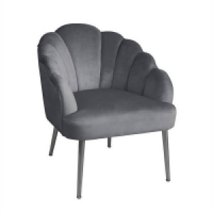 Sophia Scallop Occasional Chair - Grey