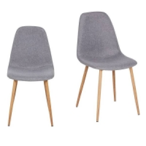 Homebase  Ludlow Upholstered Dining Chair - Set of 2 - Grey
