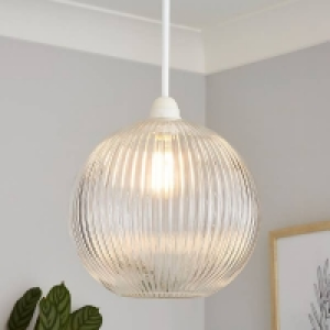 Hannah Ribbed Glass Easy Fit Shade