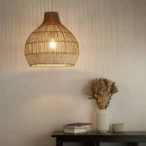 House Beautiful Woven Rattan Shade - Natural