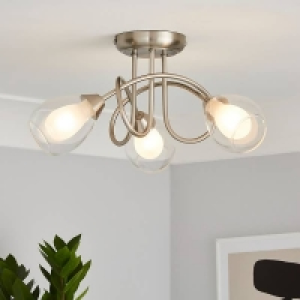 Homebase  Altrincham 3 Light Flush Ceiling Fitting