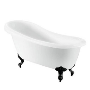 Bathstore Kingham Slipper Roll Top Bath with Black Feet £549.50