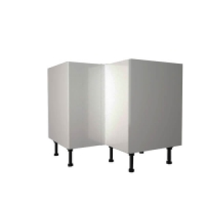 High Gloss Slab Grey 935mm Corner Base Unit