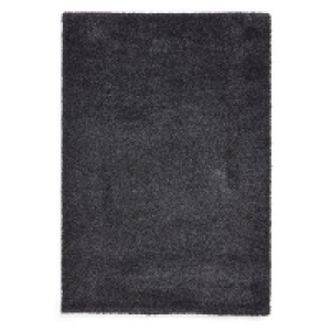 Ozzy Plain Shaggy Rug - Charcoal - 80x150cm