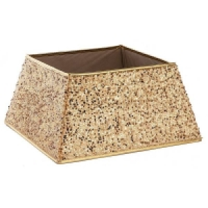 Gold Sequin Square Christmas Tree Skirt