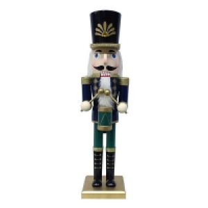 Blue Wooden Nutcracker Christmas Decoration - 50cm