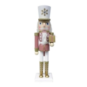 Pink Wooden Nutcracker Christmas Decoration - 50cm