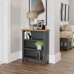 QDStores  Portchester Bookcase Oak Grey