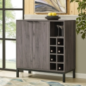 Buffet Sideboard Metal & Wood Grey 2 Doors 9 Shelves £74.98