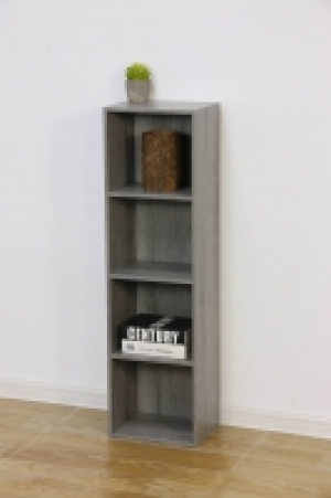 tofs  At Home 4 Tier Book Shelf Grey Oak