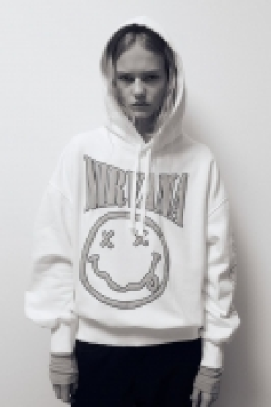 Oversized print-motif hoodie £18.00