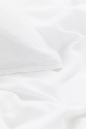 HM  Linen-blend single duvet cover set